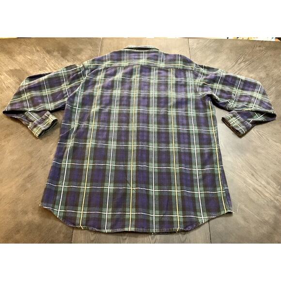 Vtg Woolrich Plaid Button up Flannel Camping Shirt 2717 Mallard Men's Size XL - Picture 9 of 9